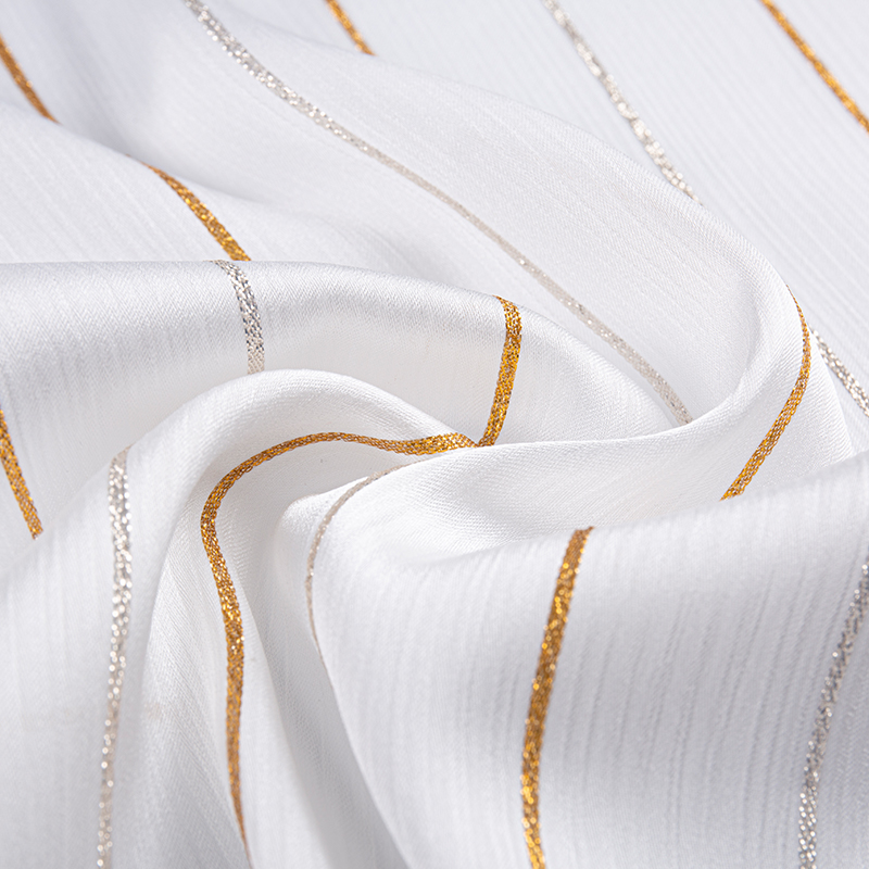 Kain Satin Crepe Gold Stripe